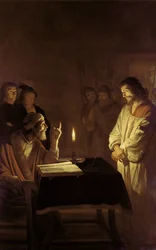 Krisztus a főpap előtt, 1617