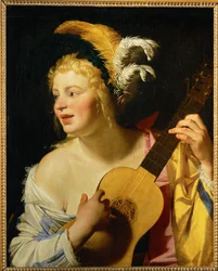 Femme jouant de la guitare - Gitározó nő ...
