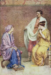 Holnap este Athén kapuján át azt terveztük, hogy ellopjuk a „Téli mese” illusztrációját az 1910 körül megjelent „Shakespeare-történetek: Thomas Carter által újra elmesélt” című kötetben (színes litó)