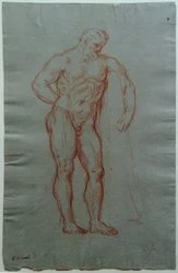 Tanulmány Farnese Hercules alakja után