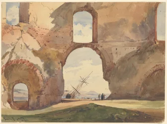 Kilátás a Vénusz templomán keresztül, Baia