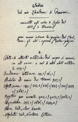 Giacomo Leopardi (1798-1837) Zibaldone, avagy „Pensieri” című kéziratának incipitje. 1817-1832