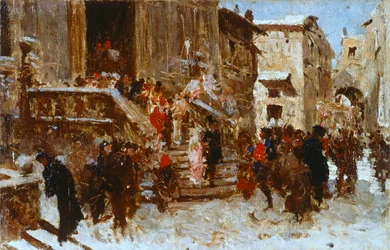 Az esküvő, Giacomo Di Chirico, olaj, vászon