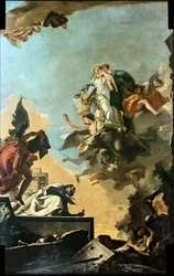 Kármel Szűzanya átadja a skapulárát Szent Simon Stocknak, 1749.