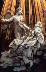 Olaszország, Róma, Santa Maria della Vittoria templom Cornaro kápolnája, Avilai Szent Teréz extázisa, Gian Lorenzo Bernini (1598-1680), szobor márványból és aranyozott bronzból