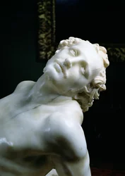 Szent Lőrinc vértanúsága, a szent fejének részlete, 1613, 106230 márványrészlete