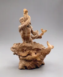 Triton tengeri kígyóval, 1630 körül (terrakotta)