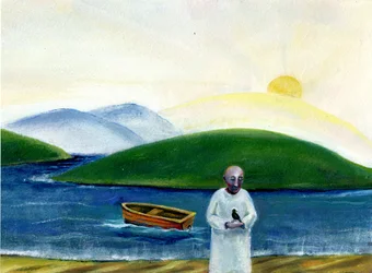 Hajnal viszlát, 2004, (olaj, papír)
