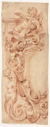 Cartouche dizájn, 1700-as évek első fele.