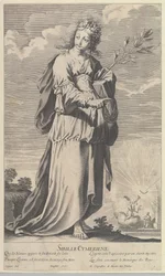Cimmerian Sibyl, kb. 1635. Alkotók: Gilles Rousselet, Abraham Bosse.