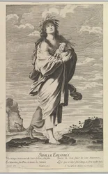 Eritreai Szibilla, kb. 1635. Alkotók: Gilles Rousselet, Abraham Bosse.