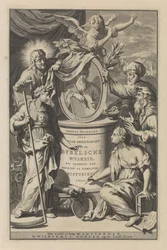 A bibliai alakok felfedik Mózes portréját Címlap: Wilhelmus Goeree, Előkészületek a bibliai bölcsességre, valamint a szent és egyháztörténet felhasználása, 1690