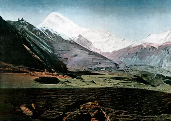 Kazbek-hegy, Kaukázus, 1890
