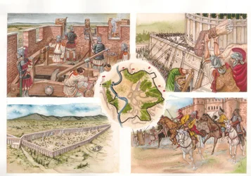 Gót háború (535-553) a bizánciak és az ostrogótok között: Róma ostroma 537-ben, amelyet Belisaire serege védett.