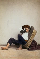 "Lazzarone" (nápolyi hajléktalan koldus). Nápoly