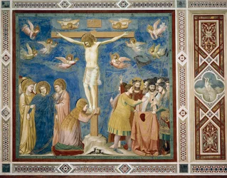Krisztus keresztre feszítése, részlet Krisztus életéből és szenvedéséből, Giotto műve
