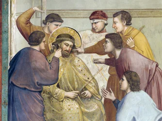 Krisztus korbácsolása, részlet Krisztus életéből és szenvedéséből, Giotto
