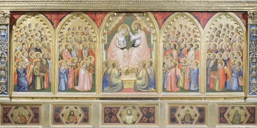Olaszország, Firenze, Santa Croce-bazilika, Bandini Baroncelli-kápolna, A Szűz megkoronázása