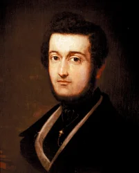 Piero Maroncelli (1795-1846) hazafi és zenész portréja Giovanni Carnovali dit il Piccio (1804-1873) festménye 1839 Róma, Museo del Risorgimento