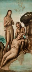 Polyphemus felfedezi Galateát és Acist, 1500 után (olaj, vászon)