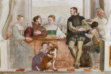 A bankett, nagyterem, 1570 körül (freskó)