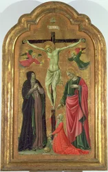 Keresztre feszítés (tempera a panelen)