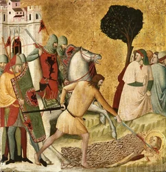 Szent Columba vértanúsága Jelenetek Szent Kolumba életéből, 1345-1350.