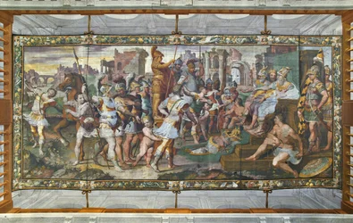 Ulysses és Ajax versengenek Akhilleusz páncéljáért a bíróságok előtt, Ulysses Hall (freskó)