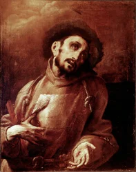 Assisi Szent Ferenc extázisban Giovan (Giovanni) festménye Battista Crespi dit Il Cerano (kb. 1575-1632) Méret: 93,5x74 cm Milánó, Brera Művészeti Galéria