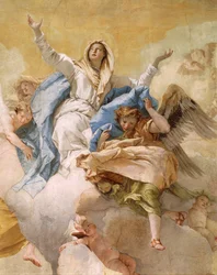 Mennybemenetele, Giovanni Battista Tiepolo (1696-1770), freskó, részlet, Tisztaság oratóriuma, Udine