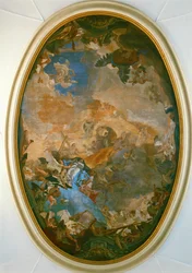 Mária megkoronázása. Freskó