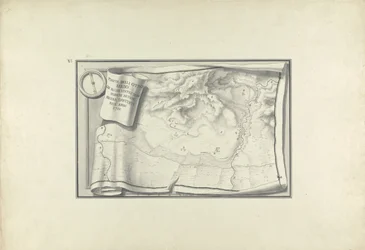 A szárdiszi romok terve 1750-ben még meglévő ősi épületek maradványaival, 1750 körül (toll és tinta grafittal a papíron)