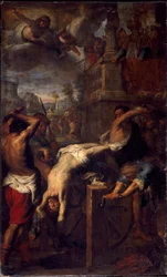 Ancyrei Szent Kelemen vértanúsága (4. század) Giovanni Battista Carlone (1592-1677) festménye