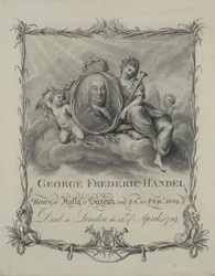 George Frideric Handel, Francesco Bartolozzi (1727-1815) metszete, 1790 körül.