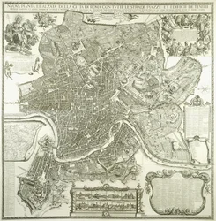 Róma várostérképe, 1730