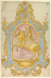 Rajz, faldíszítés Cosimo III de
