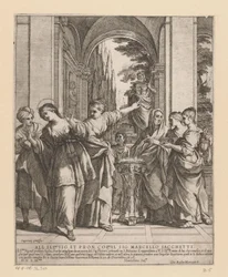 Szent Viviane nem hajlandó áldozni a pogány isteneknek