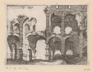 A római Colosseum maradványai Listesso (cím az objektumon) Róma kilátásai (sorozat címe) Alcune vedute et prospettive di luoghi dishabitati di Roma (sorozat címe)