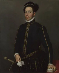 Egy balkezes úr arcképe két kvartóval és levéllel („Il Gentile Cavaliere”)