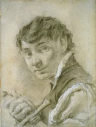 Kardot tartó fiatal férfi portréja, kb. 1735