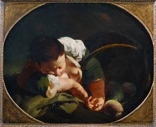 Sleeping farm girl (festmény vászonra)