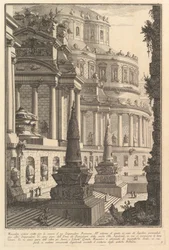 Római császár hamvainak emelt ősi mauzóleum Mausoleo antico eretto per..., kb. 1750.