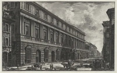 A Palazzo Stopani látképe (a Vedute di Roma című műből)