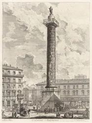 Colonna Antonina (Marcus Aurelius oszlopa), a Vedute di Romából (Róma látképe)