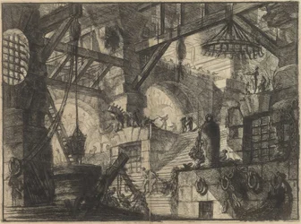 Piranesi, Giovanni Battista (1720-1778) The Imaginary Prisons (The Prisons of Invention) sorozatából. Rézmetszet, 1761 körül, Magángyűjtemény