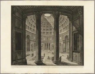 A Pantheon belső nézete a Római kilátásból