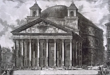 Agrippa panteonja, Róma, metszet