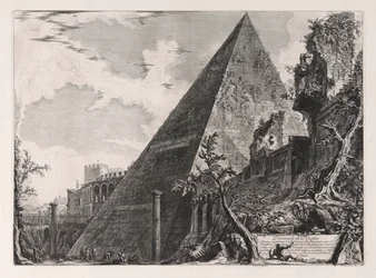 Piramide di C. Cestio (Gaius Cestius piramisa), a Vedute di Roma (Római kilátás)