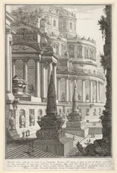 3. tábla: Egy római császár hamvainak emelt ókori mauzóleum Mausoleo antico ere..., 1743.