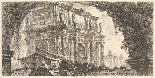 9. tábla: Konstantin boltíve Rómában Konstantin íve Rómában, kb. 1748.
